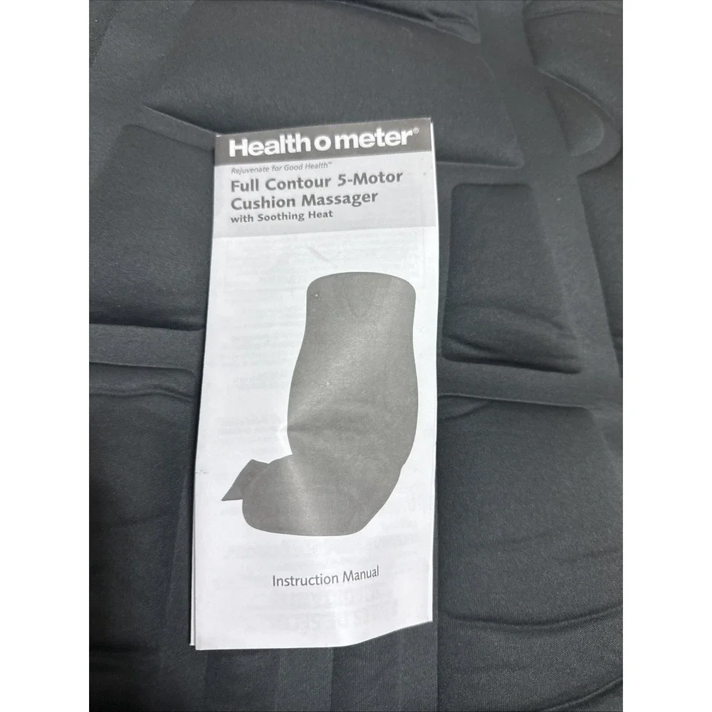 Health o Meter  Cushion Seat Massager Car House Plug 5-Motor Soothing Heat EUC